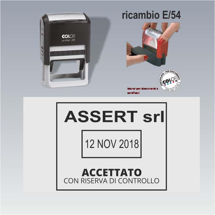 Timbro datario HTM 01-05 – Area stampa: 75 x 35mm Double Dater con