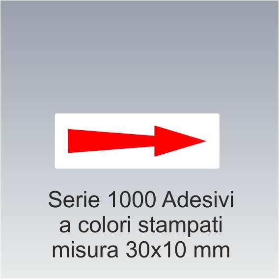 Serie 1000 Adesivi a colori stampati misura 30x10 mm