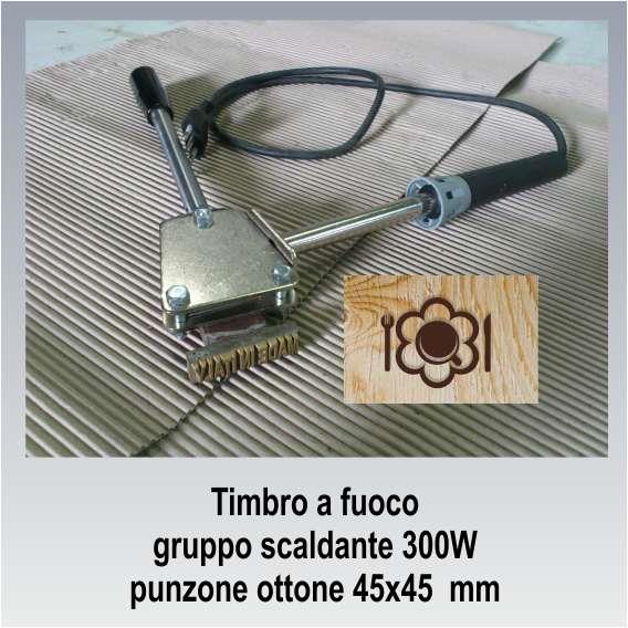 Timbro a fuoco per legno 45x45 mm