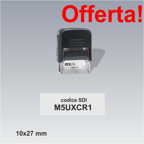 Timbro codice univoco 10 x 25 mm autoink