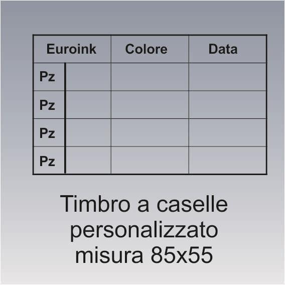 timbro manuale a caselle personalizzato  85x55 mm