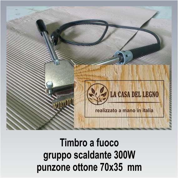 Timbro a fuoco  per legno misura70x35 mm
