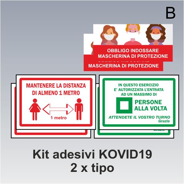 Adesivi distanza - n persone - obbligo  (b)